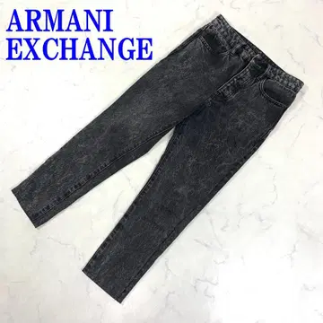 아르마니 엑스체인지 블랙 데님 청바지 7부 기장 25 C3788