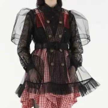 Jenny fax 2021aw 튤 트렌치코트