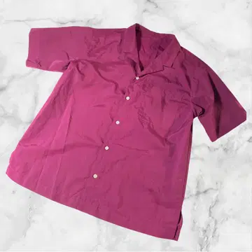 TIMELESS Bonbazaar 일본제 반팔 셔츠 와인 레드