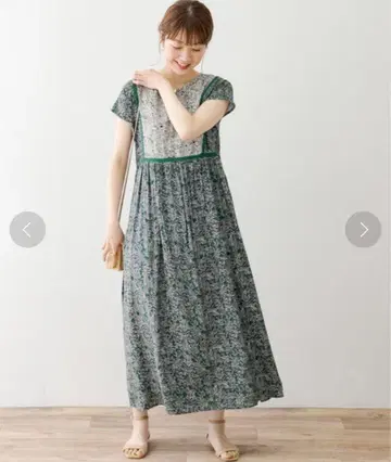 어반 리서치 보타니컬 프린트 프렌치 원피스