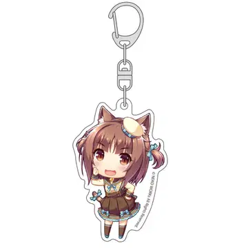 고양이 파라 아크릴 키링 팥