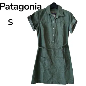 새상품급 Patagonia 카키 셔츠 원피스 S