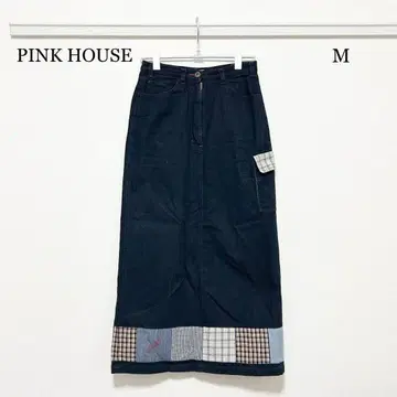 0161 PINK HOUSE 패치워크 데님 롱 스커트 M 사이즈