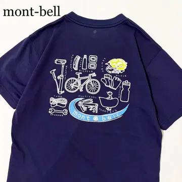 mont-bell 몽벨 아웃도어 기어 아트 프린트 티셔츠 퍼플