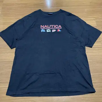 US 구제 의류 Nautica 캐나다제 국기 티셔츠 XL 블랙