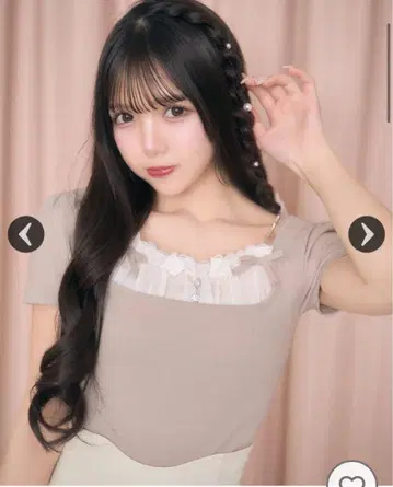 미셸 마카롱 레이스 리본 상의