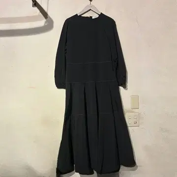 일본제 NEMIKA 나일론 롱 원피스 사이즈 5 블랙