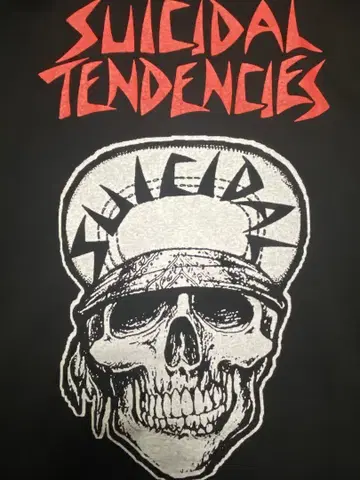 SUICIDAL TENDENCIES 긴팔 티셔츠 블랙 S 사이즈