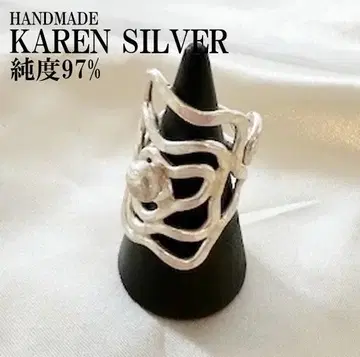 신상품 실버 반지 카렌 실버 핸드메이드 에스닉 순은 #149