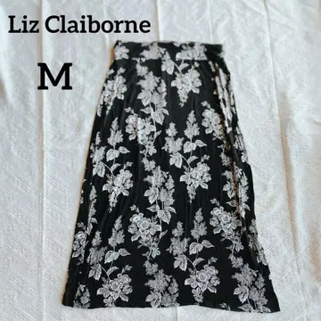 Liz Claiborne [M] 플라워 프린트 롱 스커트 꽃무늬 스커트