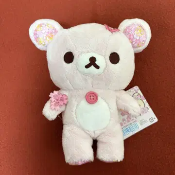 코리락쿠마 벚꽃 모아서 앉기 봉제 인형