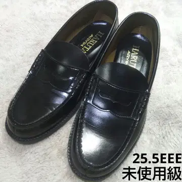 미사용급 HARUTA 블랙 코인 로퍼 25.5cm