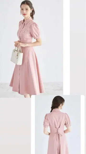toccocloset 토코 클로젯 핑크 반팔 셔츠 원피스