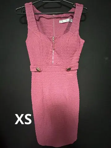 로브 드 플뢰르 핑크 타이트 드레스