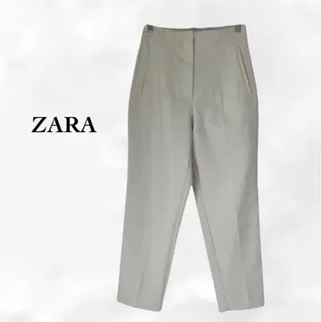 자라 'ZARA' 슬랙스 테이퍼드 팬츠 [L] 아이보리 무지 비즈니스