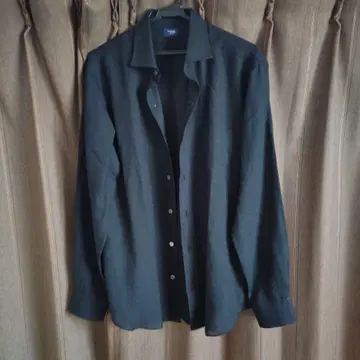 Maker's Shirt Kamakura 블랙 벨기에 린넨 100%