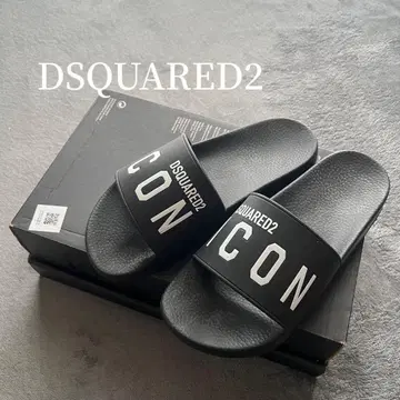 DSQUARED2 Icon Slides 샤워 샌들 40 25cm 상당