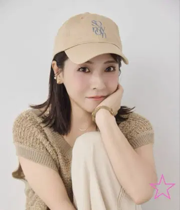 소명 somyon 캡 모자 베이지 자수