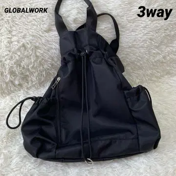 새상품급! 글로벌 워크 백팩 숄더백 나일론 블랙 3way