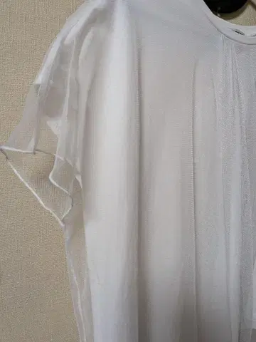 비비안 탐 튤 디자인 상의 블라우스 화이트 화이트