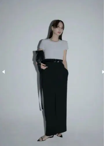 로렌 / 앞 지퍼 펜슬 스커트