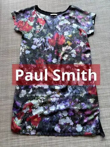 폴스미스 Paul Smith 꽃무늬 플라워 올 패턴 롱 기장 티셔츠