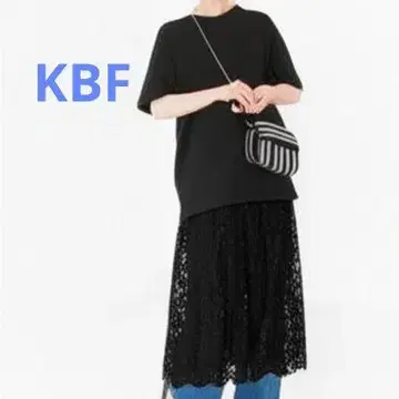 KBF 레이스 스커트 레이어드 스타일 코디 인기 블랙