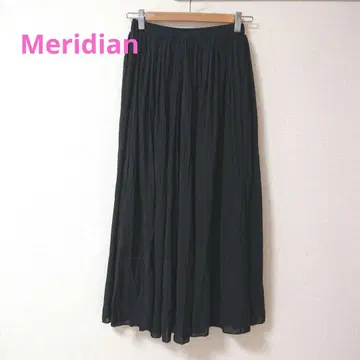 Meridian 블랙 플리츠 롱 스커트 돌려입기 다용도 인기 아이템