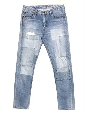 JAPAN BLUE JEANS 쓰기하기 스트레이트 데님 데미지 가공