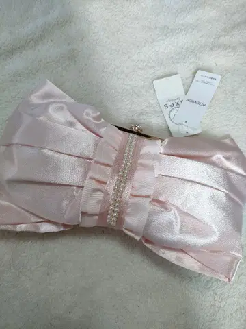 새상품 엑시즈팜 리본 파티 백 카메오 펄 클러치