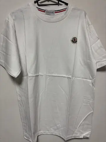 화이트 티셔츠 로고 자수 패러디 XL