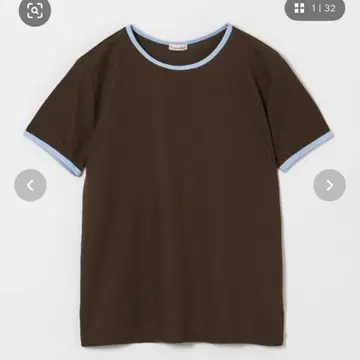 Steven Alan 링거 티셔츠 다크 브라운