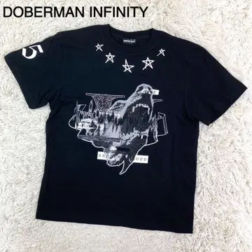 DOBERMAN INFINITY 블랙 컬러 프린트 티셔츠