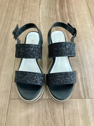 다이애나 DIANA 글리터 샌들 블랙 22.5cm