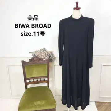 새상품급 BIWA BROAD 블랙 포멀 원피스