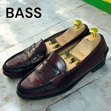 새상품급 BASS 코인 로퍼 버건디 8 1/2 25.5 USA제
