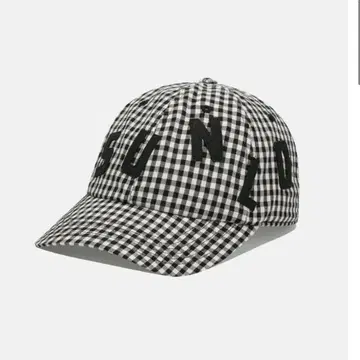 sunlove cap gingham check 선러브 캡 블랙