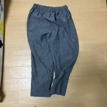 그레이 릴랙스 팬츠 허리밴딩