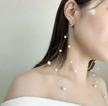 liqui 펄 귀걸이 리키 안개꽃