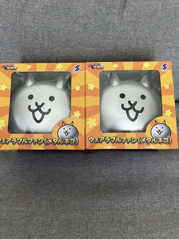 냥코 대전쟁 웨어러블 팬 메탈 고양이 2개 세트