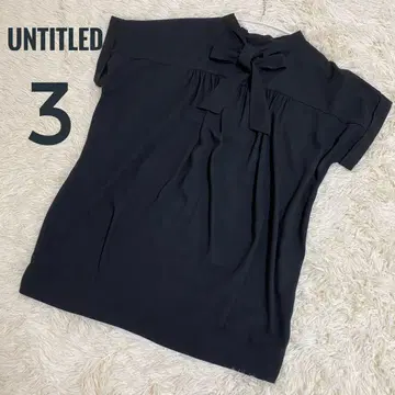 UNTITLED 언타이틀 리본 보타이 블라우스 블랙 사이즈 3