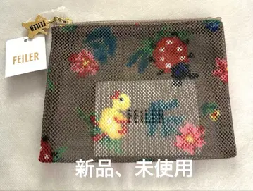 FEILER 신상품 하이디 메쉬 파우치 S 베이지 미사용 페이러