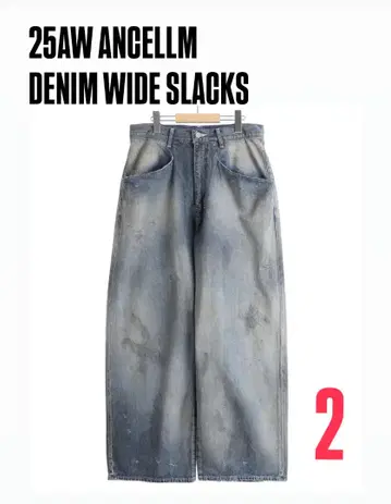 25AW ANCELLM DENIM WIDE SLACKS 인디고 2
