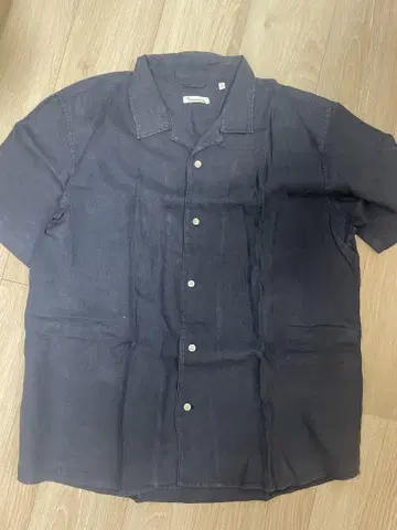 Knowledge Cotton Apparel 네이비 코튼 린넨 셔츠