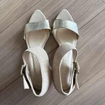 elegance 히메코 샌들 베이지 골드 23cm