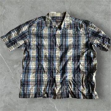 00s archive Eddie Bauer 체크 무늬 반팔 셔츠 XL