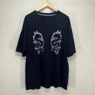 아이바 드래곤 자수 티셔츠 (블랙/L)