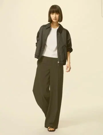 유니클로 감동 와이드 팬츠 S 블랙 검정 미사용 새상품 보정 완료