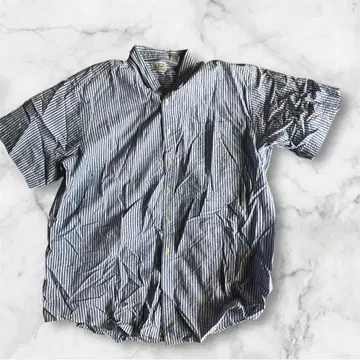 90s archive L.L.Bean 시어서커 스트라이프 반팔 셔츠 XL