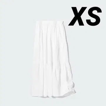 크링클 코튼 티어드 스커트  길이 짧은 XS